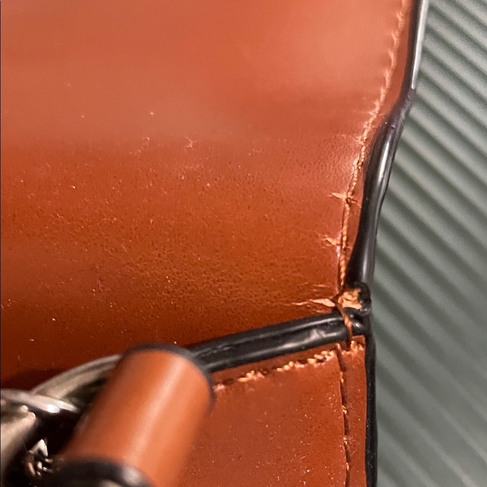 Zara Brown and White Chain Crossbody Bag - Picture 13 of 16